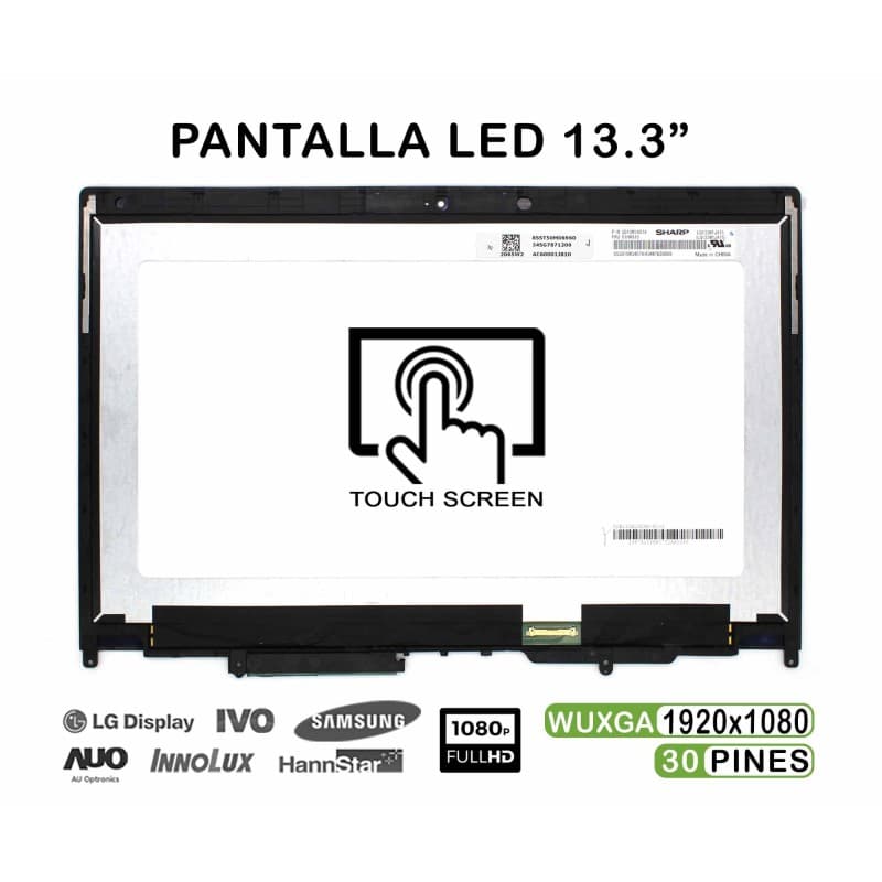 Ecrã Táctil 13.3" WUXGA para Lenovo ThinkPad X380 Yoga 20LH — image 1