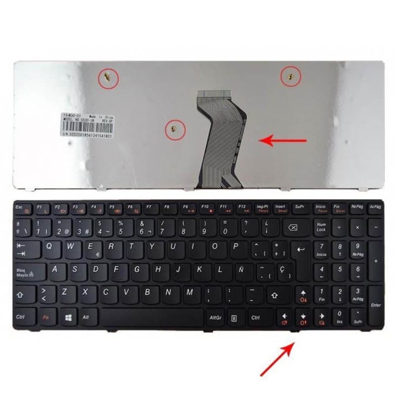 Teclado para Portátil Lenovo G400 G500 G505 G510 G700 G710 25211053 — image 1