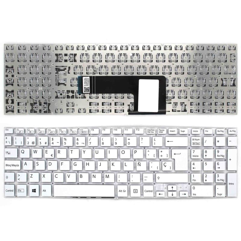 Teclado para Sony Vaio SVF15 SVF153A1YM - Branco Português — image 1