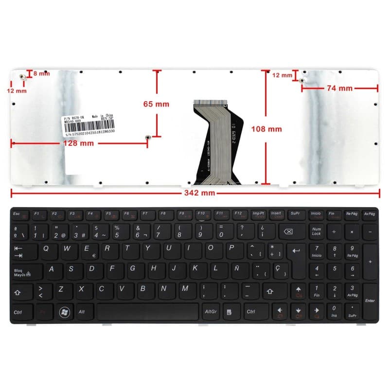 Teclado para Portátil Lenovo 25209726 - Novo e Selado thumbnail 2