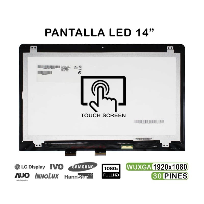 Ecrã LED Tátil 14" para HP Pavilion X360 14-BA009NS - WUXGA thumbnail 2