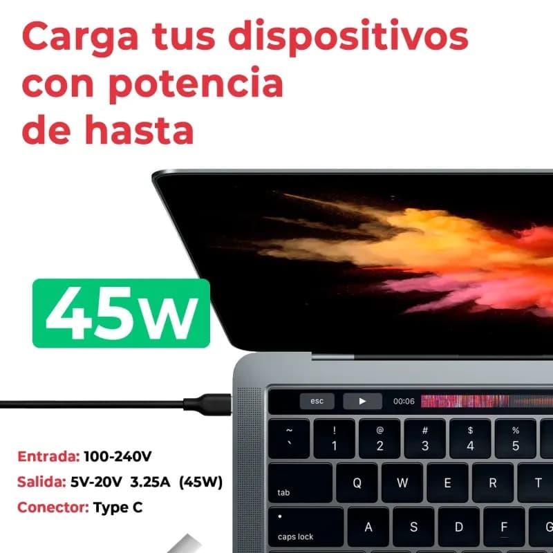 Carregador Voltistar USB-C 45W para Dell XPS 12 9250 | 13 9350 | 15 9550 thumbnail 3