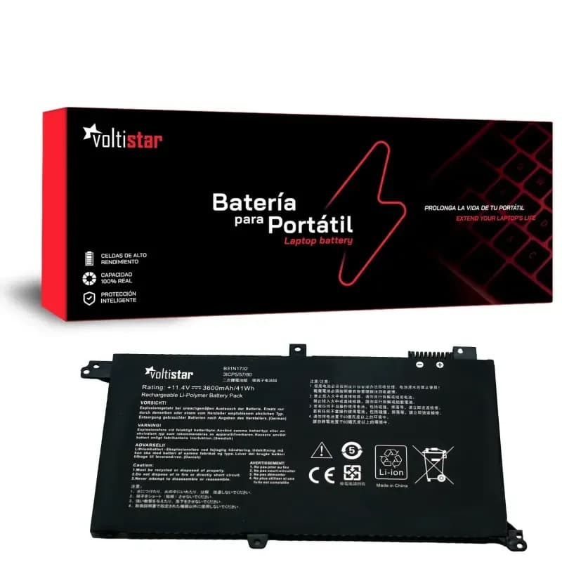 Bateria para Asus VivoBook F571 Series | 11.4V 3600mAh Voltistar — image 1