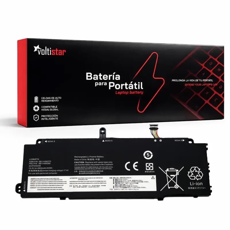 Bateria para Lenovo ThinkPad X13 Yoga G4 L22B4P70 15.2V 2800mAh — image 1