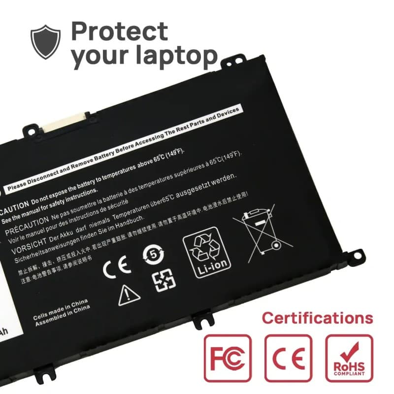Bateria Voltistar para Dell Inspiron 15 7000 7559 7557 7566 7567 - 11.4V 7200mAh thumbnail 5
