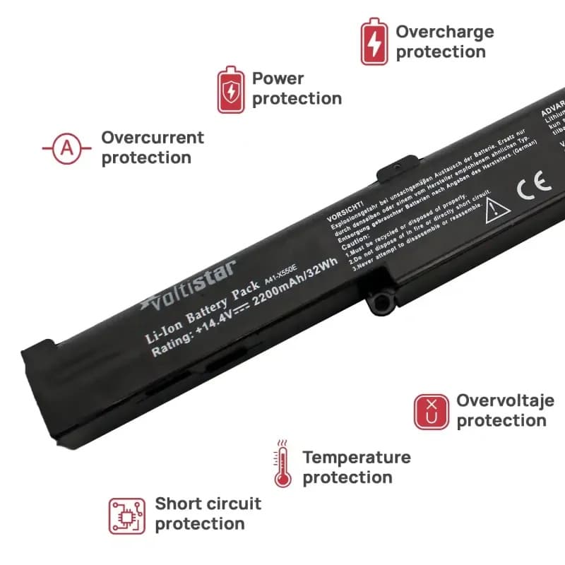 Bateria para Portátil Asus A450E A450V 14.4V 2200mAh Voltistar thumbnail 4