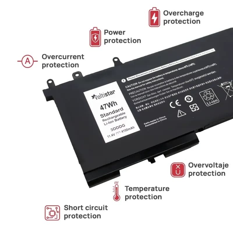 Bateria para Portátil Dell Latitude 5490 Voltistar - Nova e Selada thumbnail 4