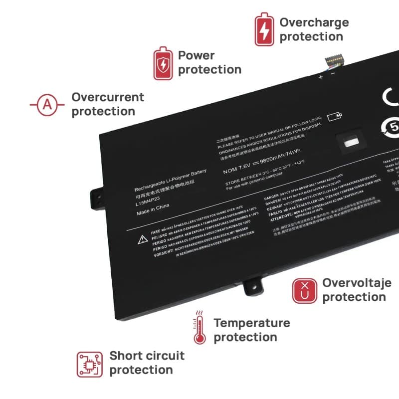 Bateria Voltistar 74Wh para Lenovo Yoga 910-13IKB L15M4P23 L15C4P21 L15C4P22 thumbnail 4