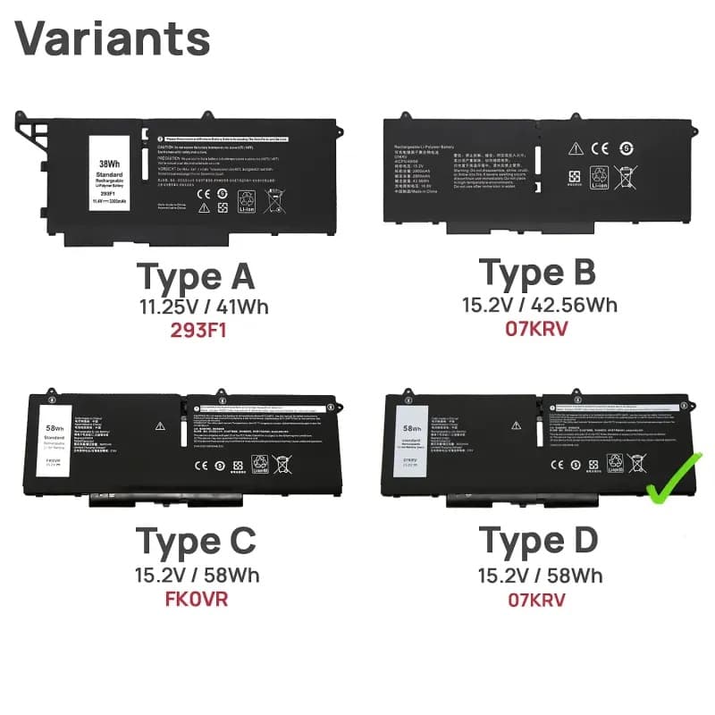 Bateria Dell Latitude 14 7430 7330 5430 5330 - 58Wh 07KRV Nova thumbnail 4