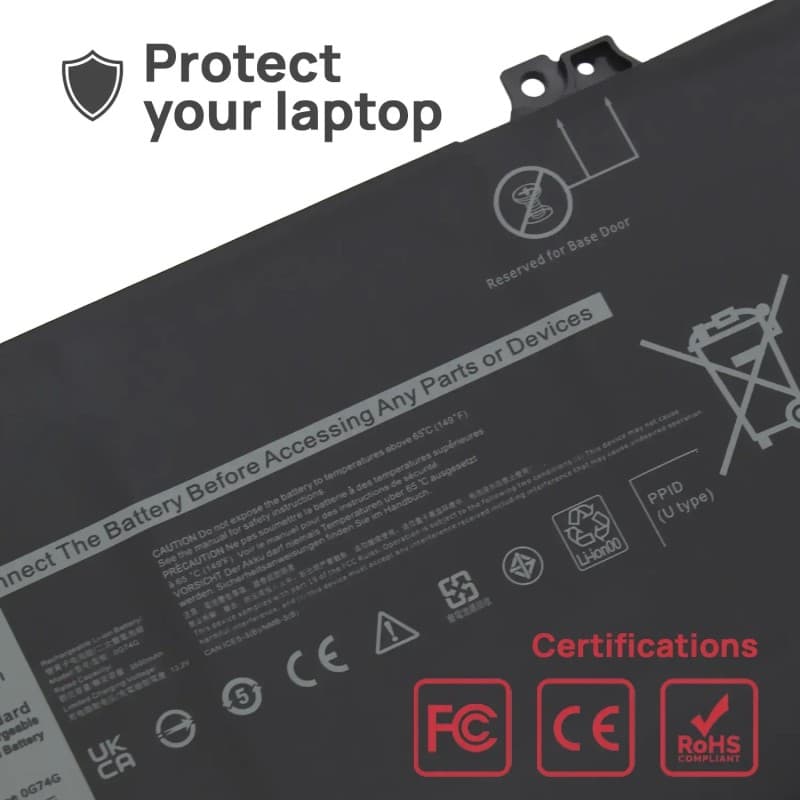 Bateria Voltistar para Dell Latitude 5300 0G74G 42Wh thumbnail 4