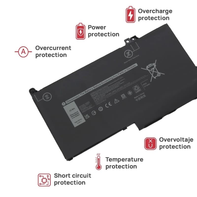 Bateria Voltistar para Dell Latitude 5300 0G74G 42Wh thumbnail 5