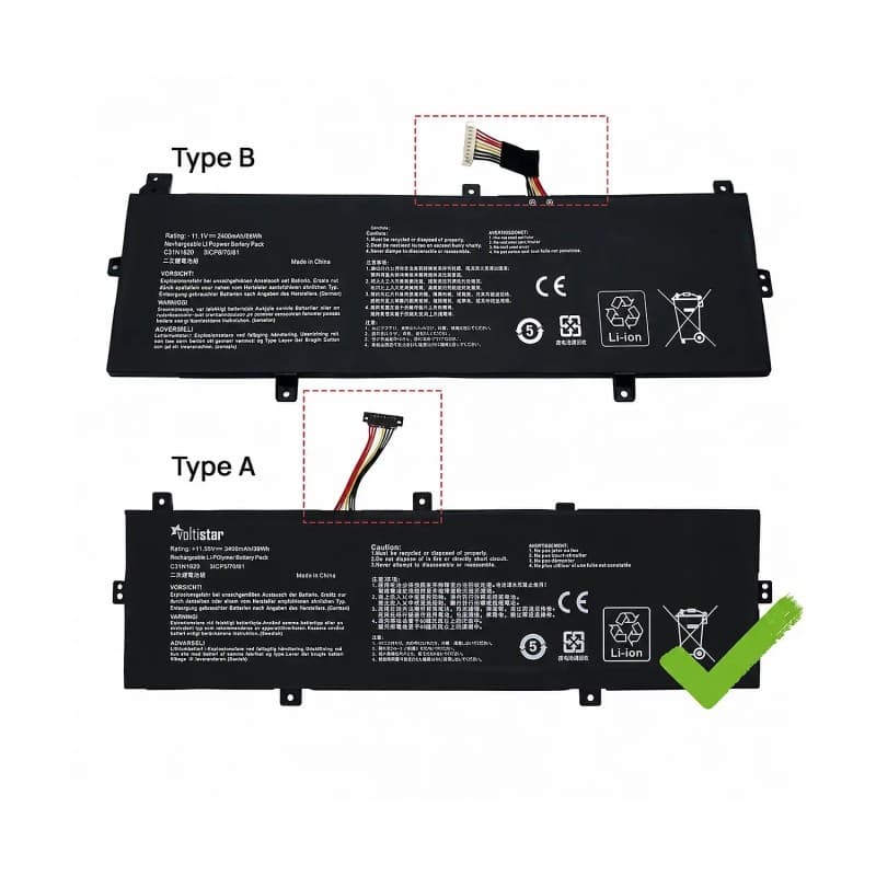 Bateria para Portátil Asus ZenBook UX430 C31N1620 - Voltistar thumbnail 5