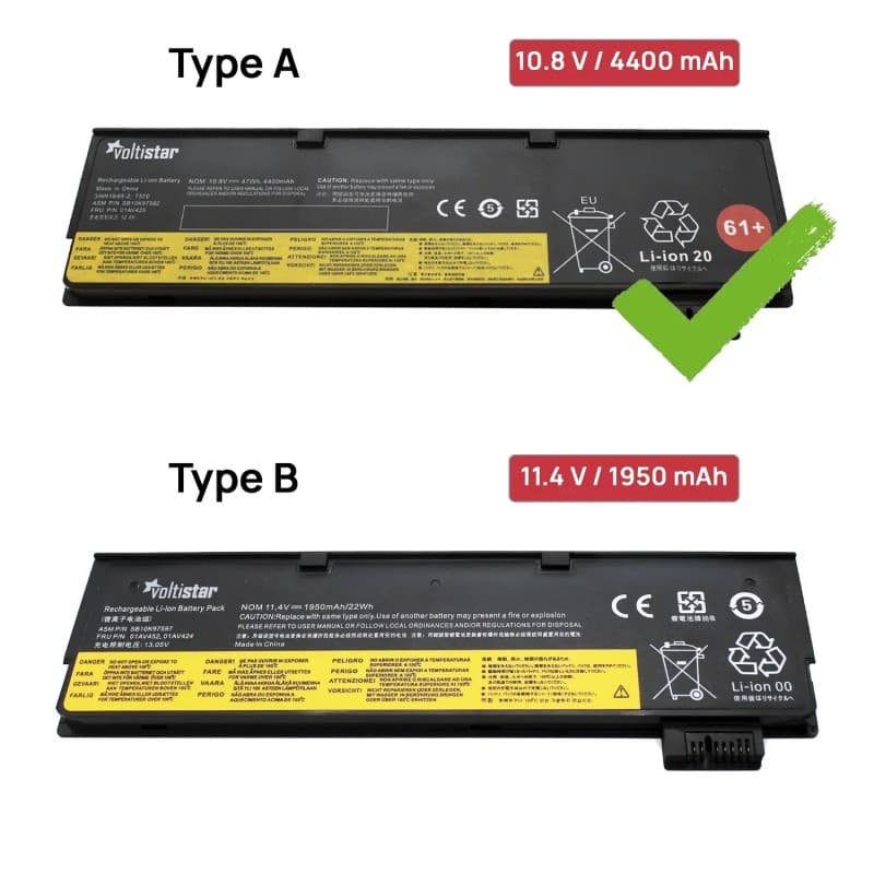 Bateria Voltistar para Lenovo ThinkPad T470 T480 T570 T580 01AV425 01AV426 thumbnail 5