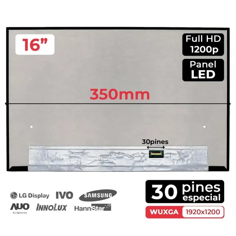 Pantalla LED 16" 1920x1200 FHD N160JCA-EEL Rev.A1 30 Pines EDP — image 1