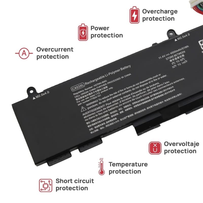 Bateria Voltistar CX03XL para HP EliteBook X360 830 G7 G8 thumbnail 5