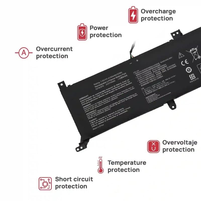 Bateria para Portátil Asus VivoBook 14 F412DA F412FJ B21N1818-2 7.7V thumbnail 5
