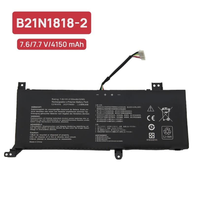 Bateria para Portátil Asus VivoBook 14 F412DA F412FJ B21N1818-2 7.7V thumbnail 2