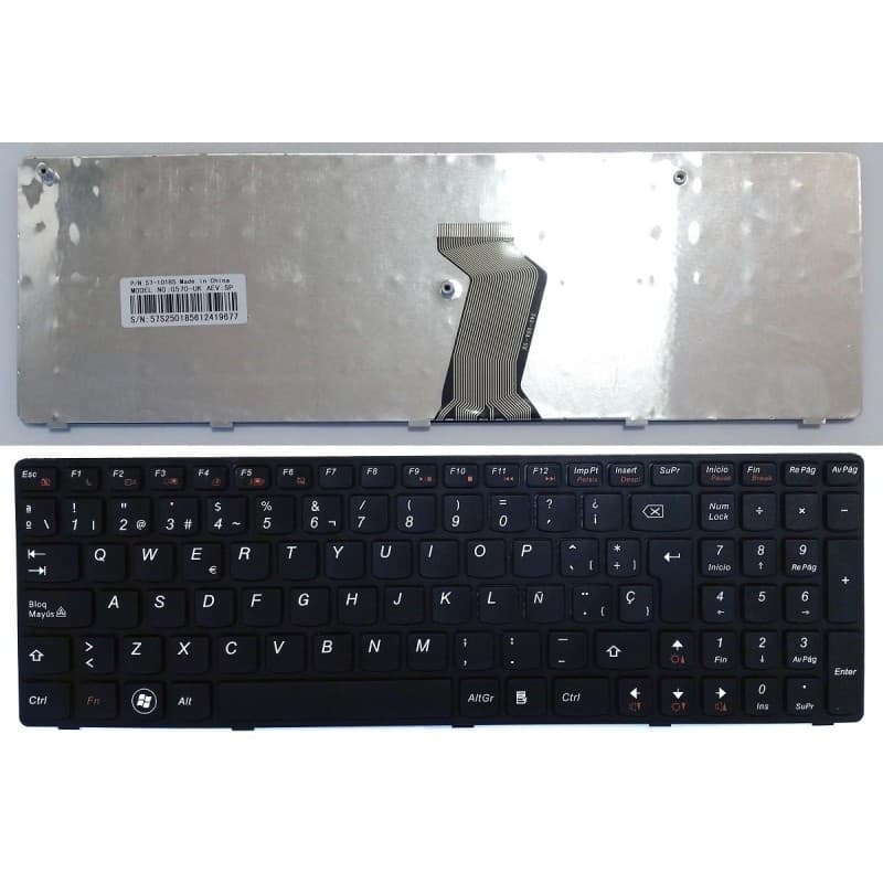 Teclado para Portátil Lenovo G570 G575 Z560 Z565 - Novo Selado thumbnail 2