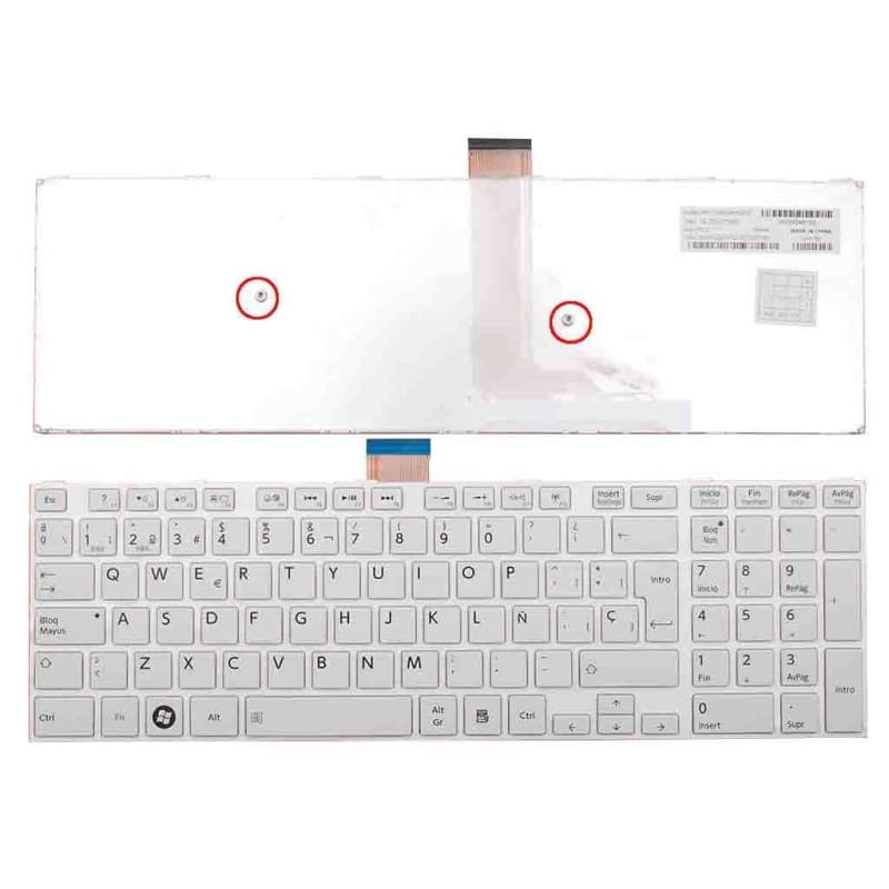 Teclado para Portátil Toshiba Satellite S50 S55 S70 S75 Branco — image 1