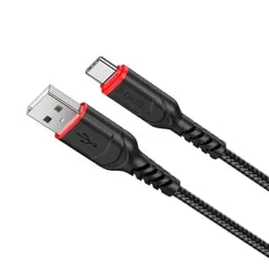 Cabo USB A para USB C Hoco X59 3A Quick Charge 1m Preto