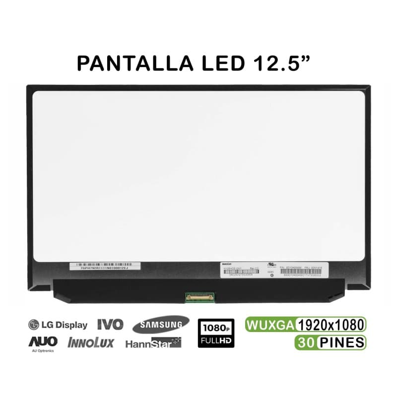 Ecrã LED 12.5" Lenovo N125HCE-GN1 WUXGA - Novo — image 1