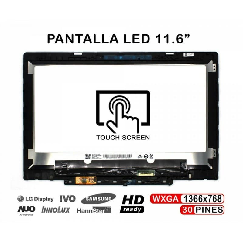 Ecrã LED Táctil 11.6" com Moldura para Lenovo Chromebook 300e 2ª Geração MTK 81QC — image 1