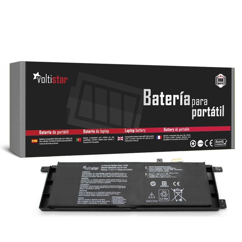 Bateria para Portátil Asus B21N1329 7.2V 4000mAh Voltistar — image 1