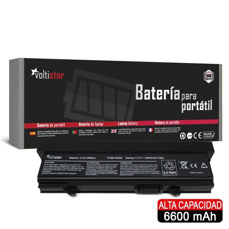 Bateria Voltistar para Dell Latitude E5400 E5410 E5500 E5510 - 11.1V 6600mAh — image 1