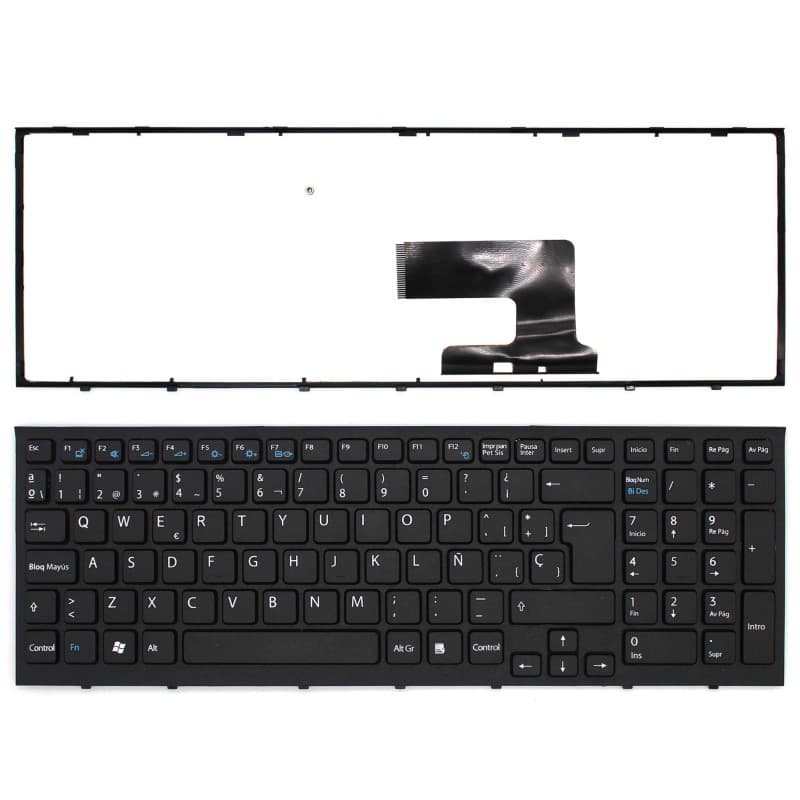 Teclado para Portátil Sony VAIO VPC-EL VPC-EH Series com Marco Preto — image 1