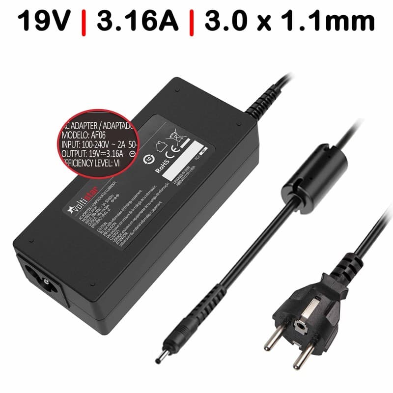 Carregador para Portátil Samsung 19V 3.16A 3.0x1.1mm Voltistar — image 1