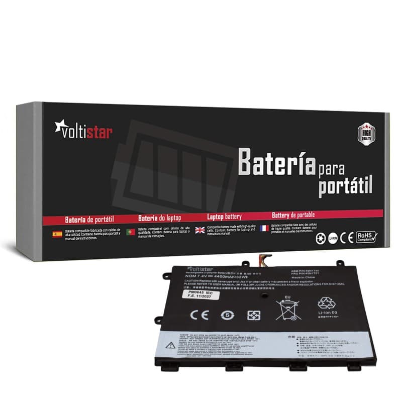 Bateria para Lenovo 45N1750 45N1748 45N1749 45N1751 7,4V 4300mAh — image 1