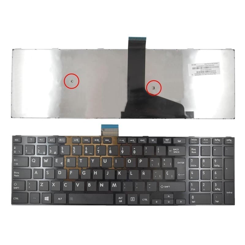 Teclado para Portátil Toshiba Satellite S50 Negro com Marco Brilhante — image 1