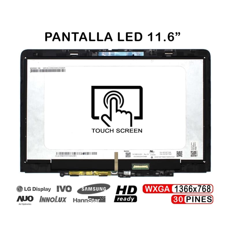 Ecrã Táctil LED 11.6" para Lenovo Yoga 300W Gen 4 - Novo — image 1