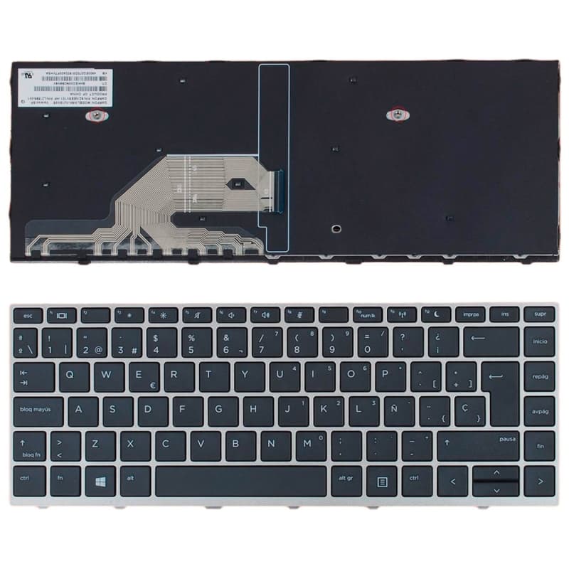 Teclado para HP ProBook 430 G5 440 G5 445 G5 Marco Prata — image 1