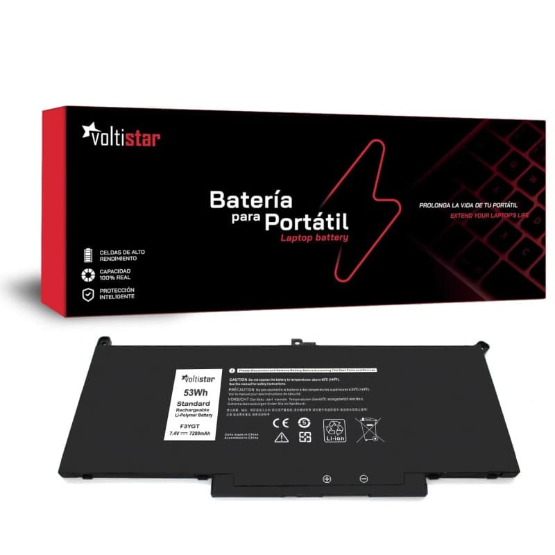 Bateria Voltistar para Dell Latitude 7280 7380 7480 F3YGT 7.6V — image 1