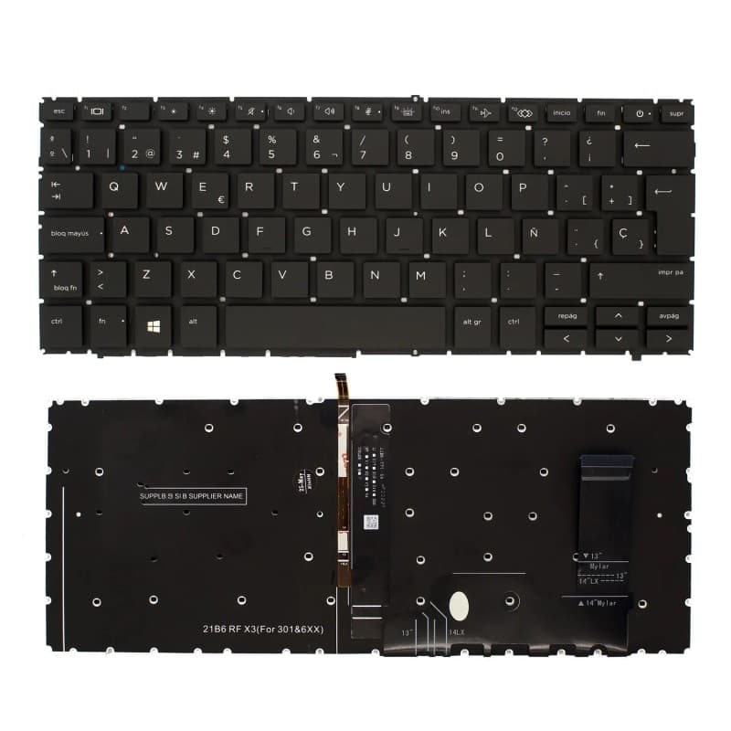 Teclado Retroiluminado para Portátil HP EliteBook 830 G9 840 G9 Preto — image 1