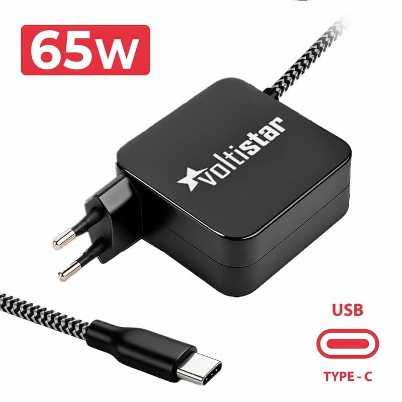 Carregador Multivoltagem USB-C Voltistar 65W 5V-20V com Cabo Trenzado — image 1