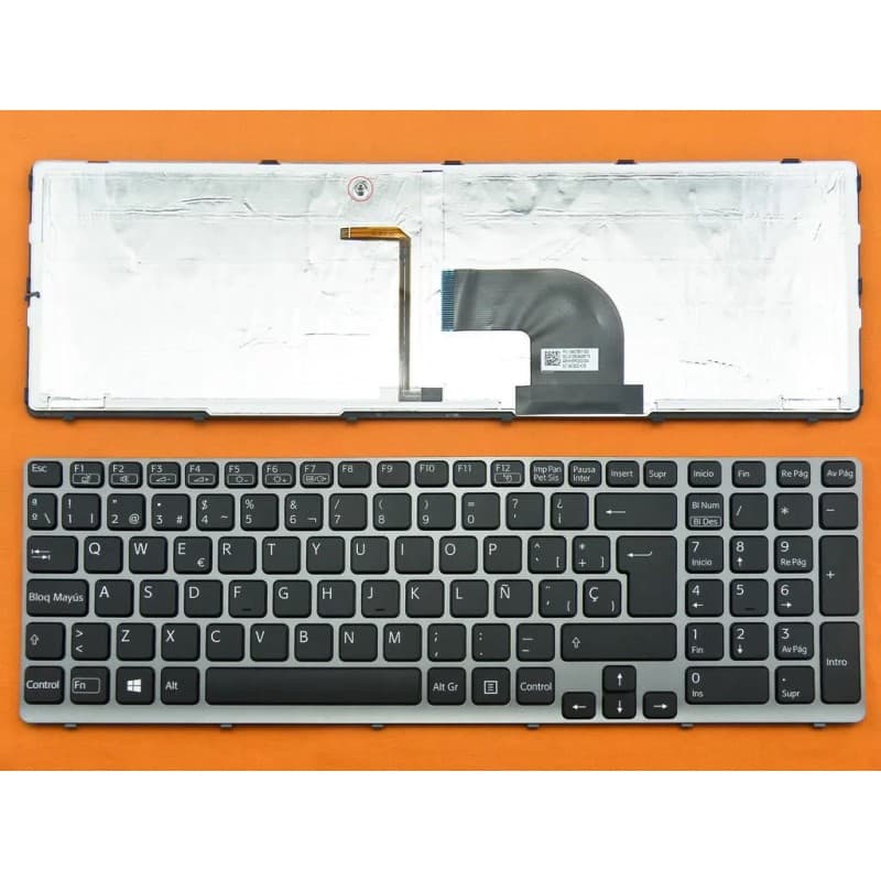 Teclado Retroiluminado para Portátil Sony VAIO SVE15 Cinzento — image 1