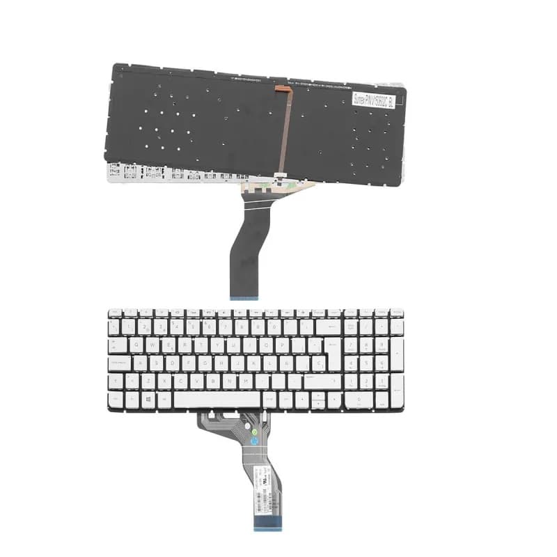 Teclado Retroiluminado para Portátil HP Pavilion 15-AB Prateado — image 1