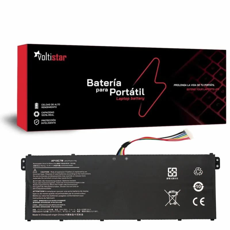 Bateria para Acer Spin 5 SP515-51GN / Swift 3 SF313-51 AC14B7K 15.4V 3200mAh