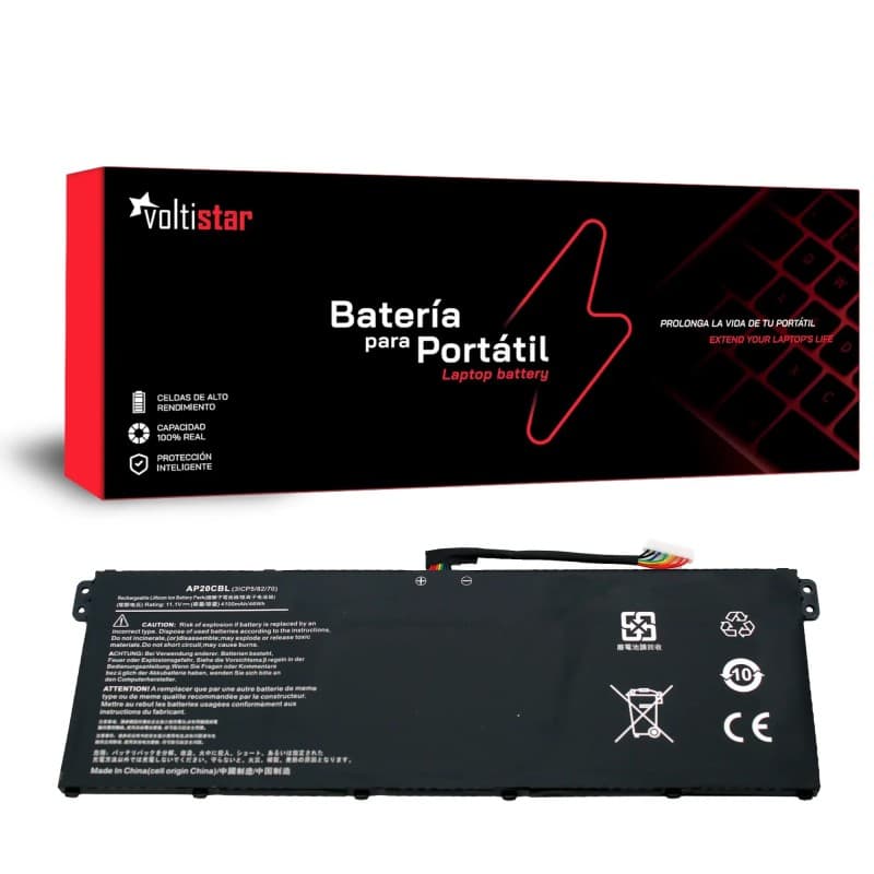 Bateria para Acer Chromebook Plus 514 CB514-3H-R88J AP20CBL 11.1V 4100mAh