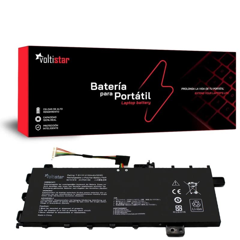 Bateria Voltistar para Asus VivoBook F412FJ F512UA C21N1818-1 7.6V 4150mAh — image 1