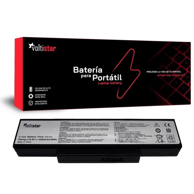 Bateria para Portátil Asus A32-K72 Voltistar - Nova e Selada — image 1