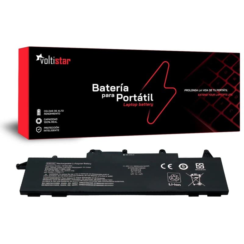 Bateria Voltistar SX03XL para HP ProBook X360 435 G7 G8 - 42Wh — image 1