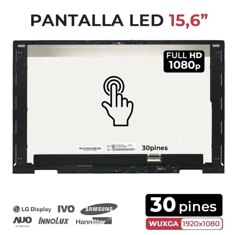Ecrã Táctil LED 15.6" para HP Envy x360 15-EY 15Z-EY com Moldura Prateada — image 1