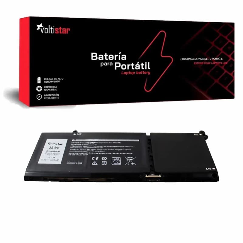 Bateria para Portátil Dell Vostro 3510 G91J0 11.4V 3300mAh 38Wh — image 1