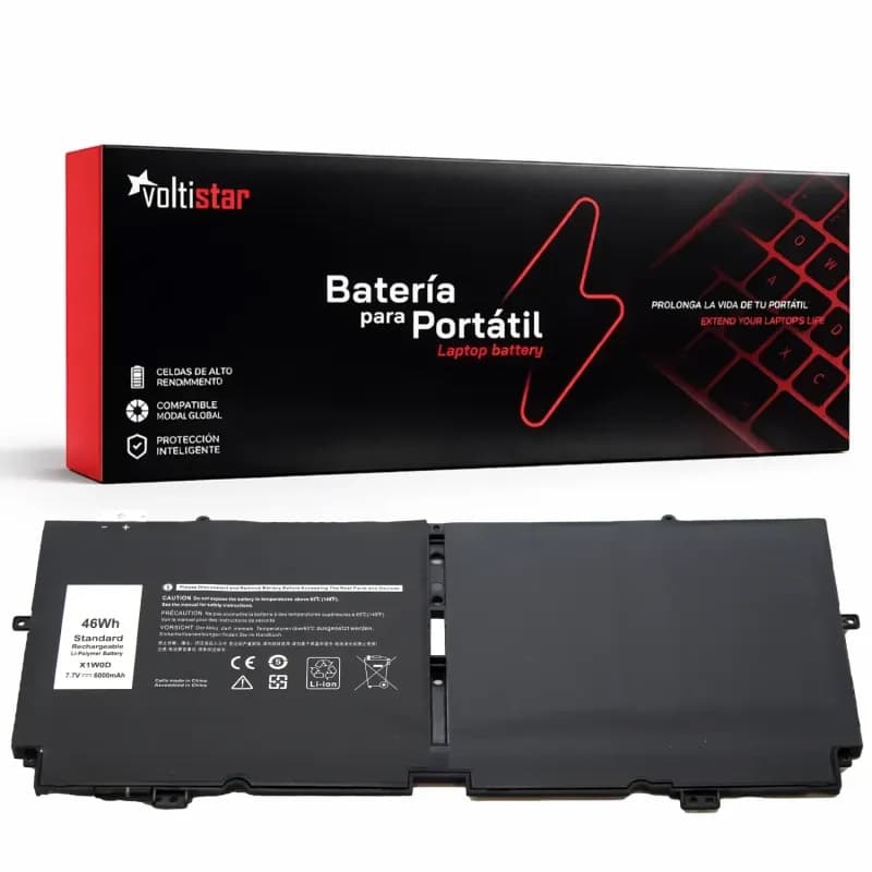 Bateria Voltistar para Dell X1W0D 52TWH 6000mAh 7.7V — image 1