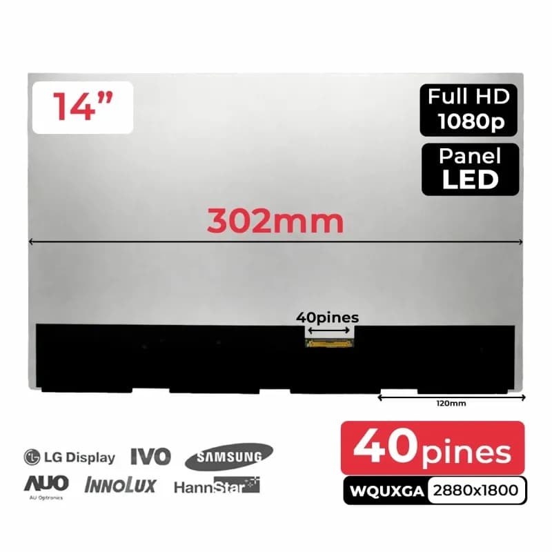 Ecrã Portátil 14" ATNA40CU06-0 WQXGA+ Sem Moldura - Novo — image 1