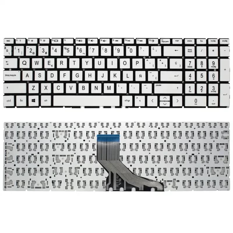 Teclado para Portátil HP Pavilion 15-DA Série Branco — image 1