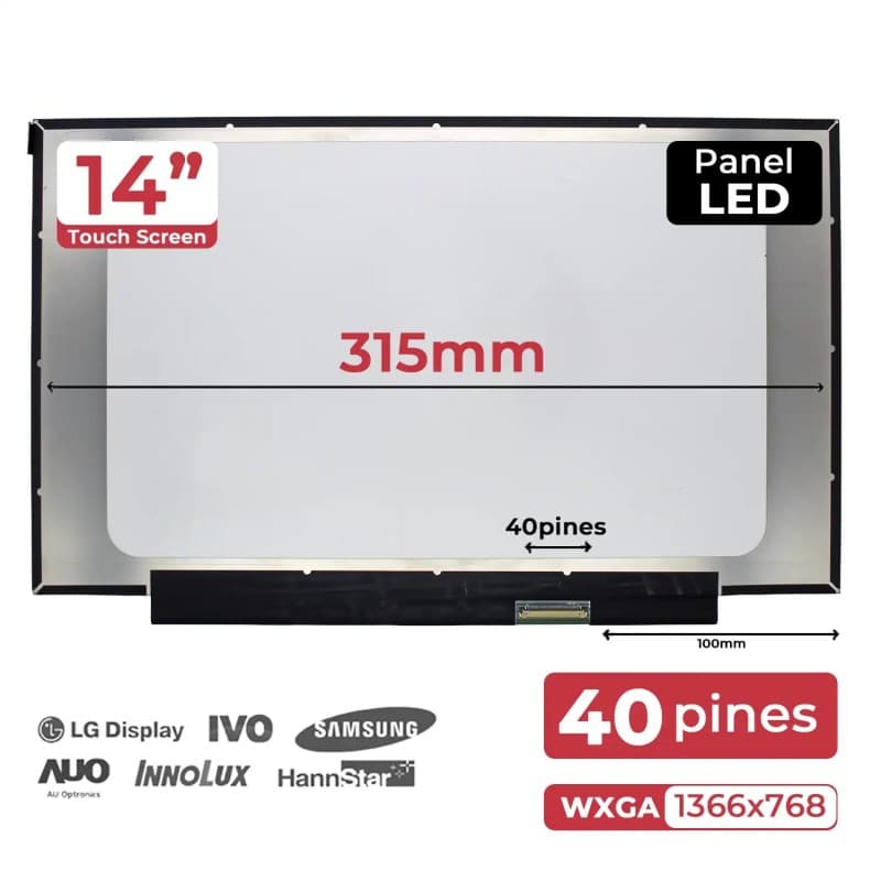 Ecrã LED 14" Táctil 40 PIN para HP Chromebook 14a-ca M15330-001 — image 1